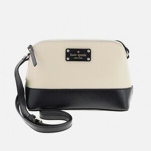 Kate Spade New York Hanna Wellesley Two-Tone Black and Cream Crossbody Bag